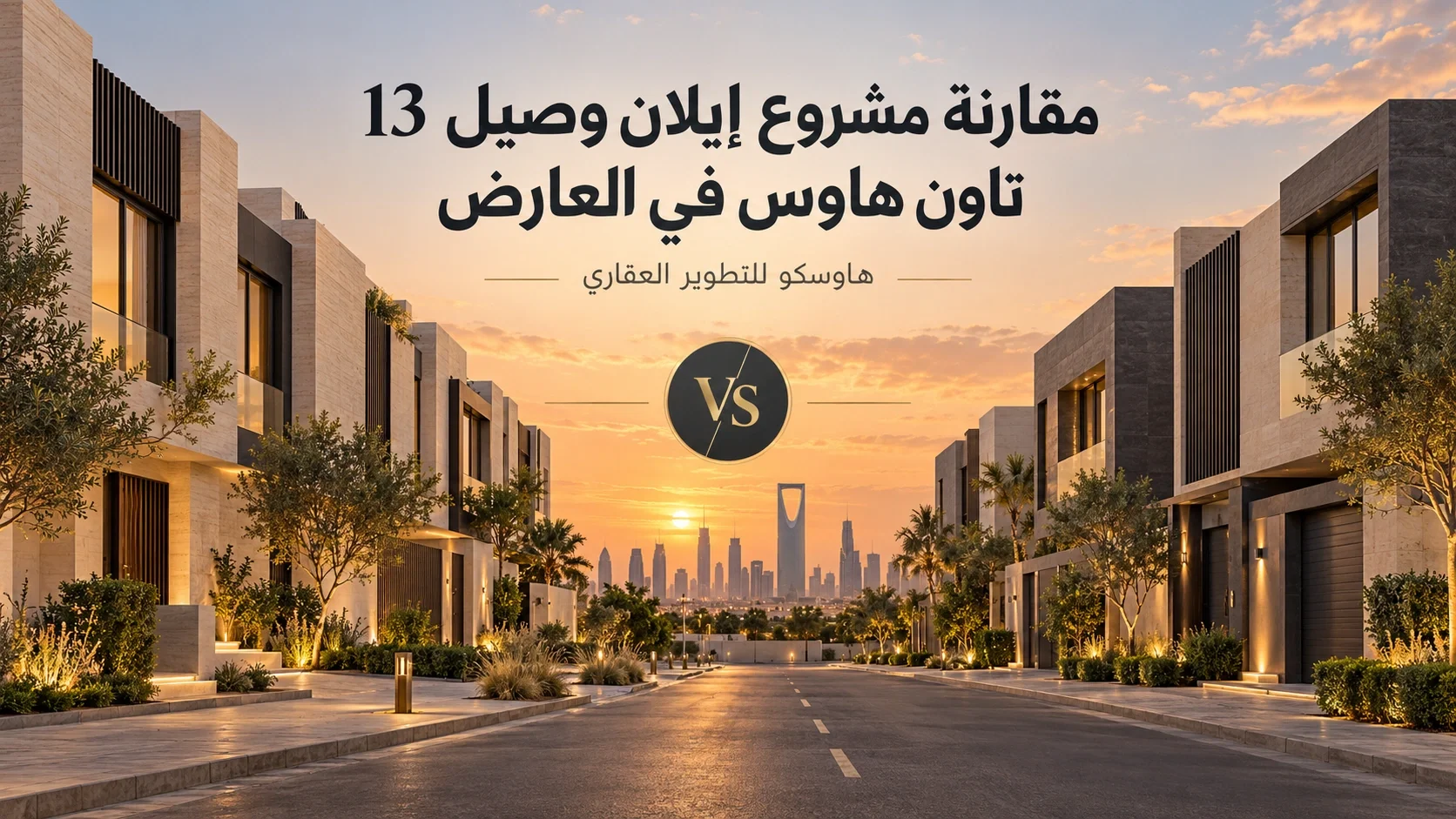 مقارنة مشروع إيلان وصيل 13 تاون هاوس في العارض
