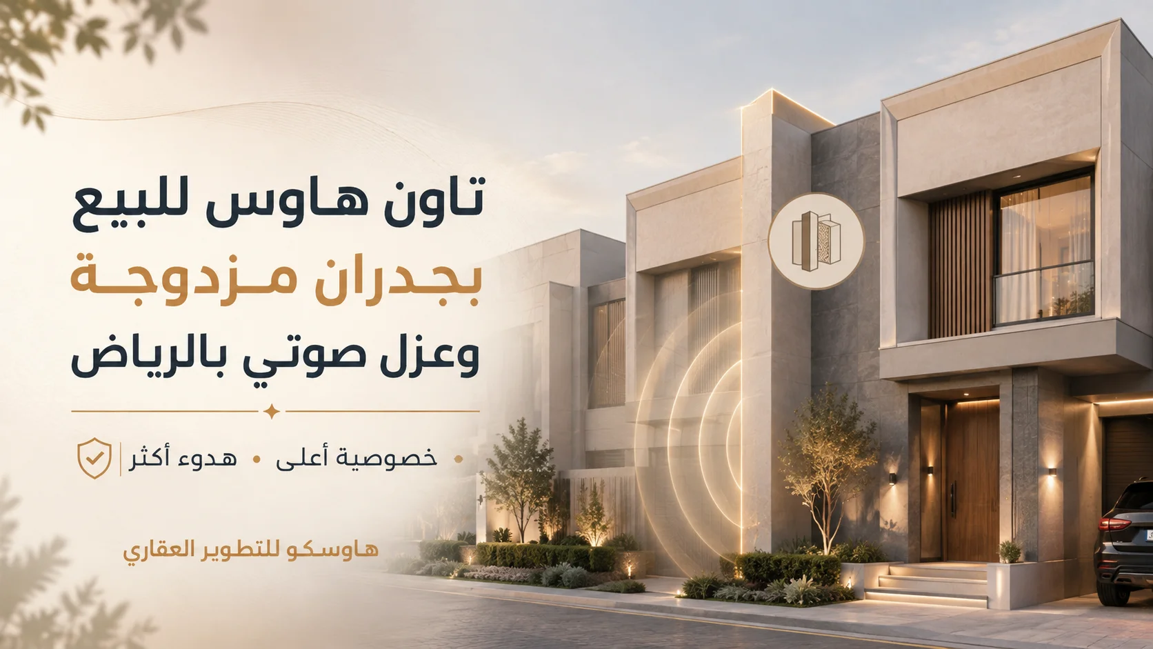 تاون هاوس للبيع بجدران مزدوجة وعزل صوتي بالرياض